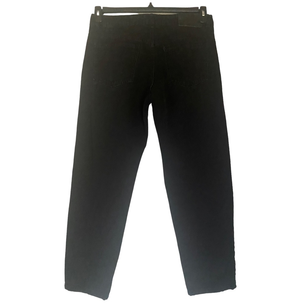 Boohooman Mens Straight Leg Black Jeans Size 34W X 39L